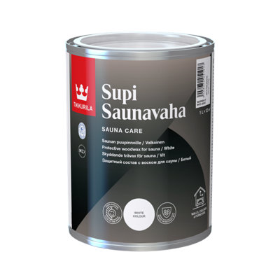 Tikkurila Supi Sauna WaxWax For Wooden Sauna Surfaces (Contains Natural Wax)White1 Litre from B&Q
