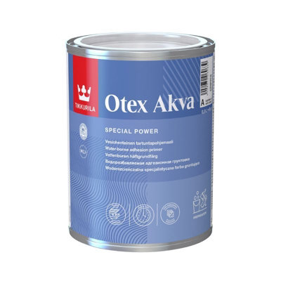 Tikkurila Otex AkvaQuick Drying & Durable Matt Adhesion Primer (Water-Based)1 Litre from B&Q