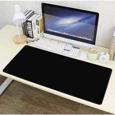 Black 90X40Cm Extra Large Gaming Mouse PadAnti-Slip Desk Mat For Pc Laptop Keyboard from B&Q