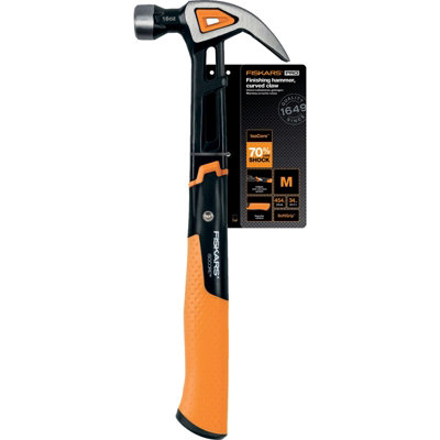 Fiskars 1027202 Anti Shock Isocore Finishing Hammer 16Oz Curved Claw Fsk1027202 from B&Q