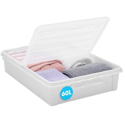 SmartStore - Underbed Storage Box - 60L - Transparent Lid - 4 Pack - Image 11