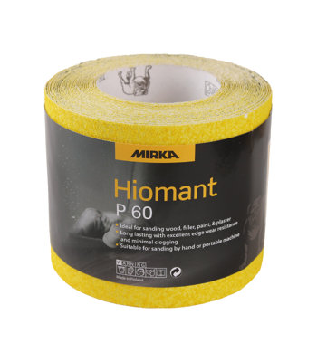 Mirka 115mm Yellow Hiomant Paper 5M RollsP60 from B&Q