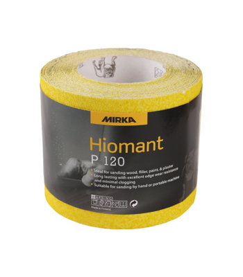 Mirka 115mm Yellow Hiomant Paper 5M RollsP120 from B&Q