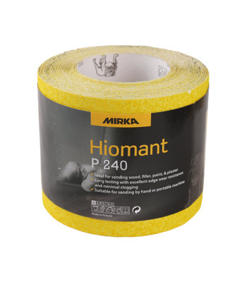 Mirka 115mm Yellow Hiomant Paper 5M RollsP240 from B&Q