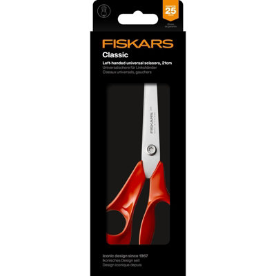 Fiskars Classic Universal Left-Handed 21Cm Scissors Dressmaking And Craft Shears from B&Q
