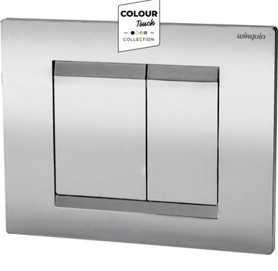 FixTheBog Wirquin Essential Dual Flush Plate Shiny Chrome 55950009 from B&Q