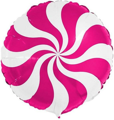 Flexmetal Candy Round Fuchsia 18" Foil Balloon Party DecorationSuitable For Air Or Helium from B&Q