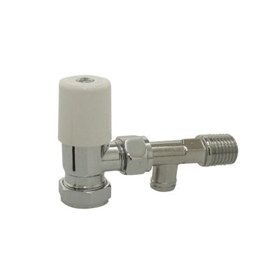 Myson Matchmaster 15mm Lockshield Angle Chrome Drain Off Master15Lacd from B&Q