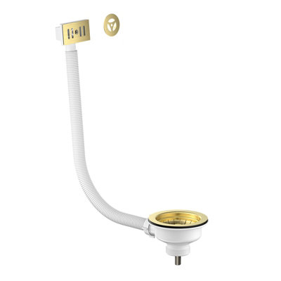 B&Q -  Kitchen Basin Waste With OverflowBrushed Brass