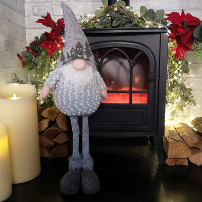 64cm Christmas Standing Gonk Decoration with Grey Hat Price Comparisons | Compare The Build