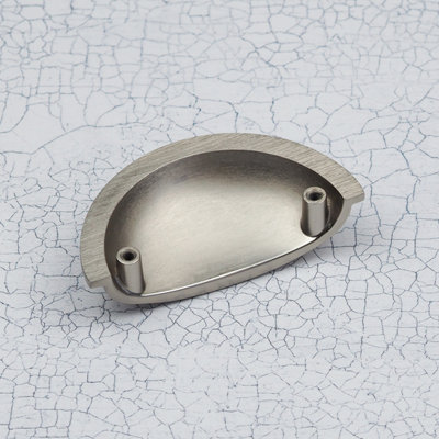 64mm Brushed Nickel Cup Handle Cabinet Cupboard Door Drawer Pull Kitchen Bedroom Bathroom Furniture Replacement Upcycle