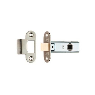 64mm Contract Standard Tubular Latch Rounded Strike/Forend Nickel Plated