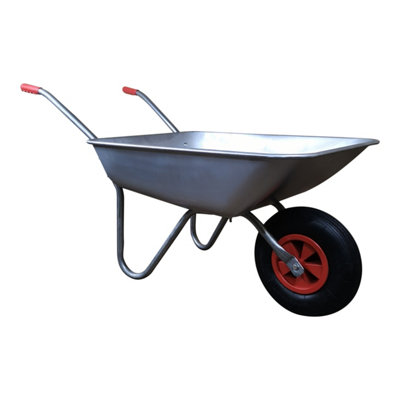 65 Litre 60kg Capacity Galvanised Samuel Alexander Metal Garden Wheelbarrow with Pneumatic Tyre - 9