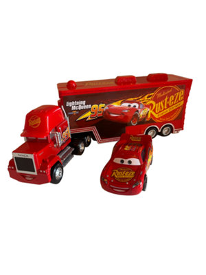 3Pc Disney Pixar Car Truck Toy Set Mack Lightning Mcqueen