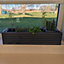 65cm Long Wooden Windowsill Planter - Grey