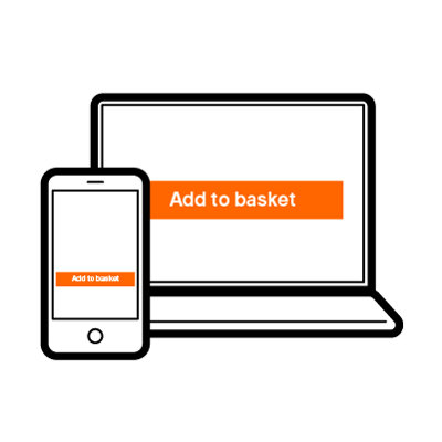 Products purchased online from B&Q icon showing laptop and mobile on B&Q site