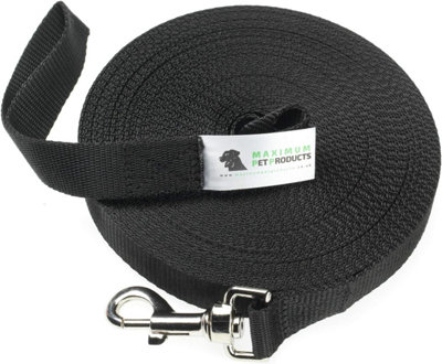 65ft 20m Black Training Dog Lead