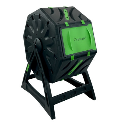 65L Garden Compost Bin, Barrel Rotating Composter with Legs and Air Holes