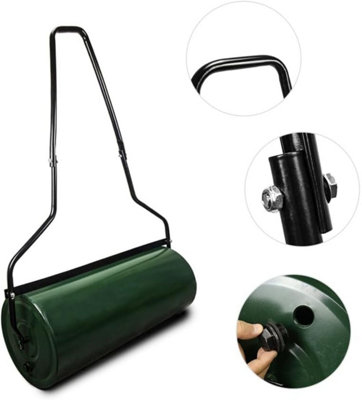 65l Metal Garden Lawn Roller Drum, Heavy Duty Rolling Tool Water, Sand ...
