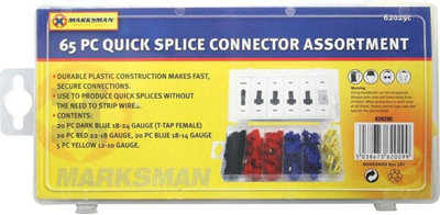 65Pc Quick Splice Connector Scotch Assortment Lock In Case