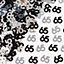 65th Birthday Confetti Black & Silver 4 pack x 14 grams birthday decoration Foil Metallic 4 pack