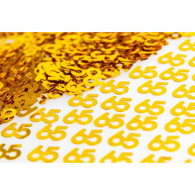 65th Birthday Confetti Gold 1 pack x 14 grams birthday decoration Foil Metallic 1 pack