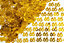 65th Birthday Confetti Gold 2 pack x 14 grams birthday decoration Foil Metallic 2 pack