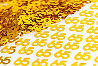65th Birthday Confetti Gold 4 pack x 14 grams birthday decoration Foil Metallic 4 pack