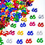 65th Birthday Confetti Multicolour 1 pack x 14 grams birthday decoration Foil Metallic 1 pack