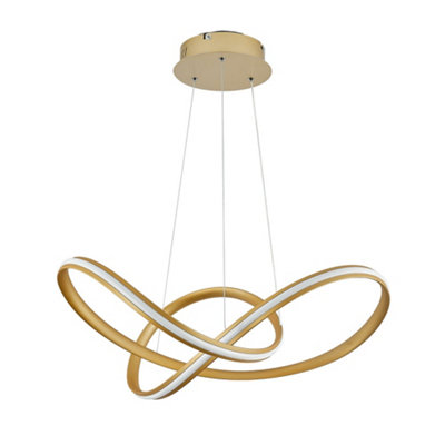 65W Gold Height Adjustable Modern LED Ceiling Hanging Pendant Light