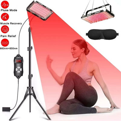 660+850nm Red Light Therapy Panel Full Body Pain Relief Infrared Lamp With Plug