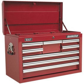 660 x 315 x 430mm RED 8 Drawer Topchest Tool Chest Lockable Storage Unit Cabinet