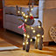 66cm Battery Operated Rattan Woven Cupid Reindeer with Warm White LEDs