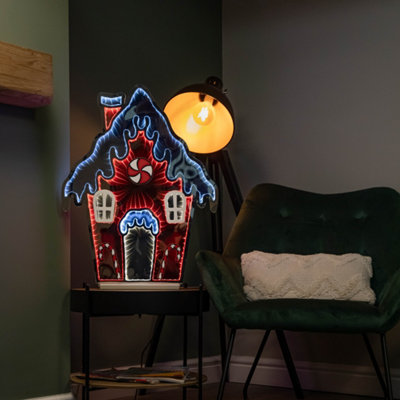 66cm Light up Gingerbread House Christmas Decoration with Red and White ...