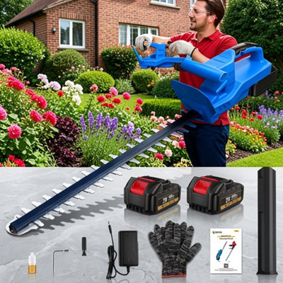  - 21V Cordless Grass Trimmer Strimmer Lawn Edge Cutter 24.0Ah Batteries GardenBlue