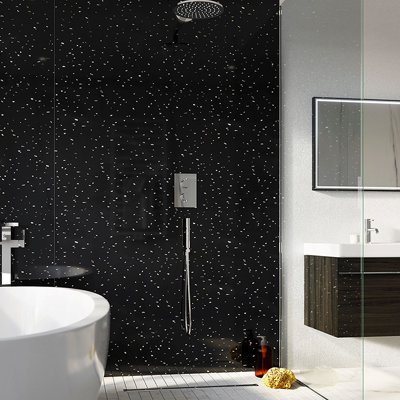 Shop black bathroom wall panels.