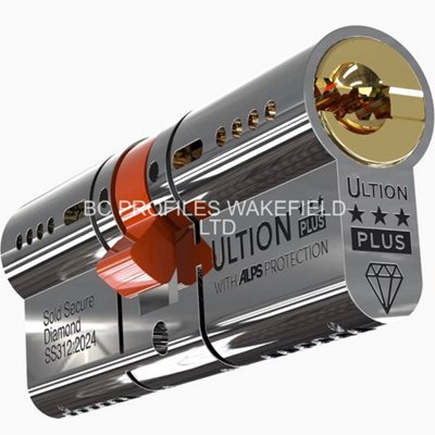 Ultion Plus 3 Star Euro Cylinder Lock 40/35 75mm Anti Snap High Security Door Barrel Sold Secure Diamond Alps Protection from B&Q