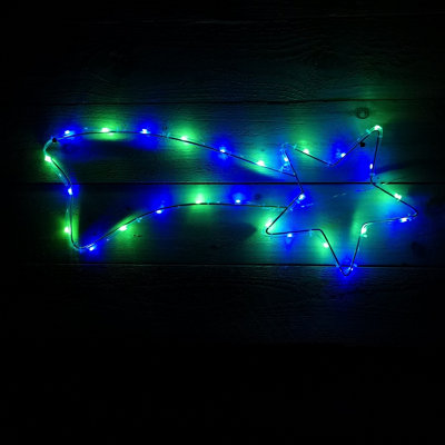 67cm Multi-Coloured LED Christmas Shooting Star Light Battery Operated ...