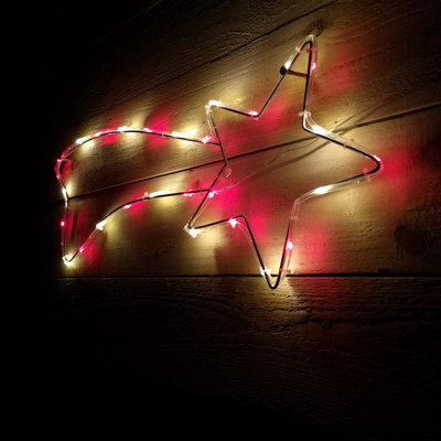 67cm Multi-Coloured LED Christmas Shooting Star Light Battery Operated ...