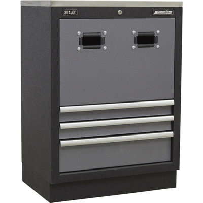 680mm Modular Reel Cabinet with 3 Drawers for Cable and Air Hose Storage
