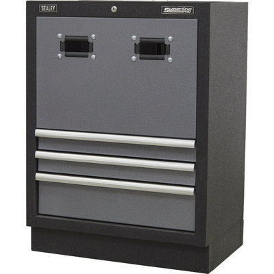 680mm Modular Reel Cabinet with 3 Drawers for Cable and Air Hose Storage
