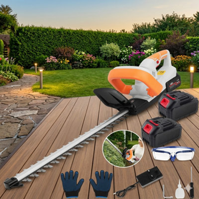 Cordless Grass Trimmer,21V Garden Edger CutterAdjustable2 Batteries Included from B&Q