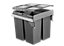 68L Integrated Pull Out Kitchen Waste & Recycling Bin for 500mm Cabinet Under Counter Storage 1 x 34L + 2 x 17L Compartments