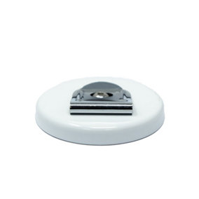 68mm dia x 10mm high White Magnet With Belt Clip - 11.7kg Pull (Pack of 2)