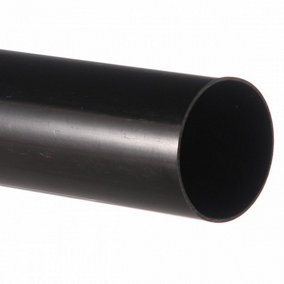 68mm Outdoor Downpipe Round Black  PVC 1 Meter Length