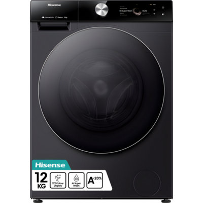 B&Q -  Wf7S1247BbBlack 12Kg Washing Machine1400 RpmA Energy