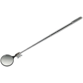 690mm Telescopic Articulated Inspection Mirror - Round 40mm Mirror - Pocket Clip