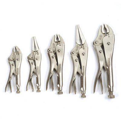 Workpro Wp201002 Five Piece Cr-V Locking Pliers from B&Q