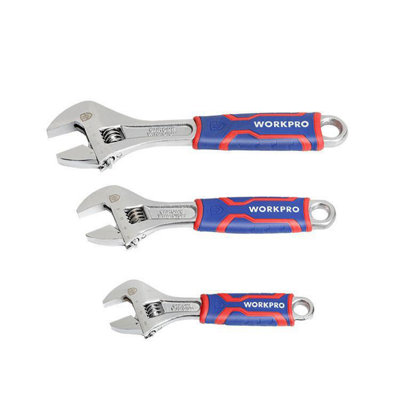Workpro 3 Piece Adjustable Wrench Set from B&Q
