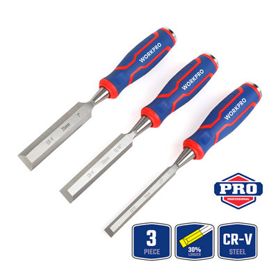 Workpro Wood Chisels Set (3 Piece) from B&Q
